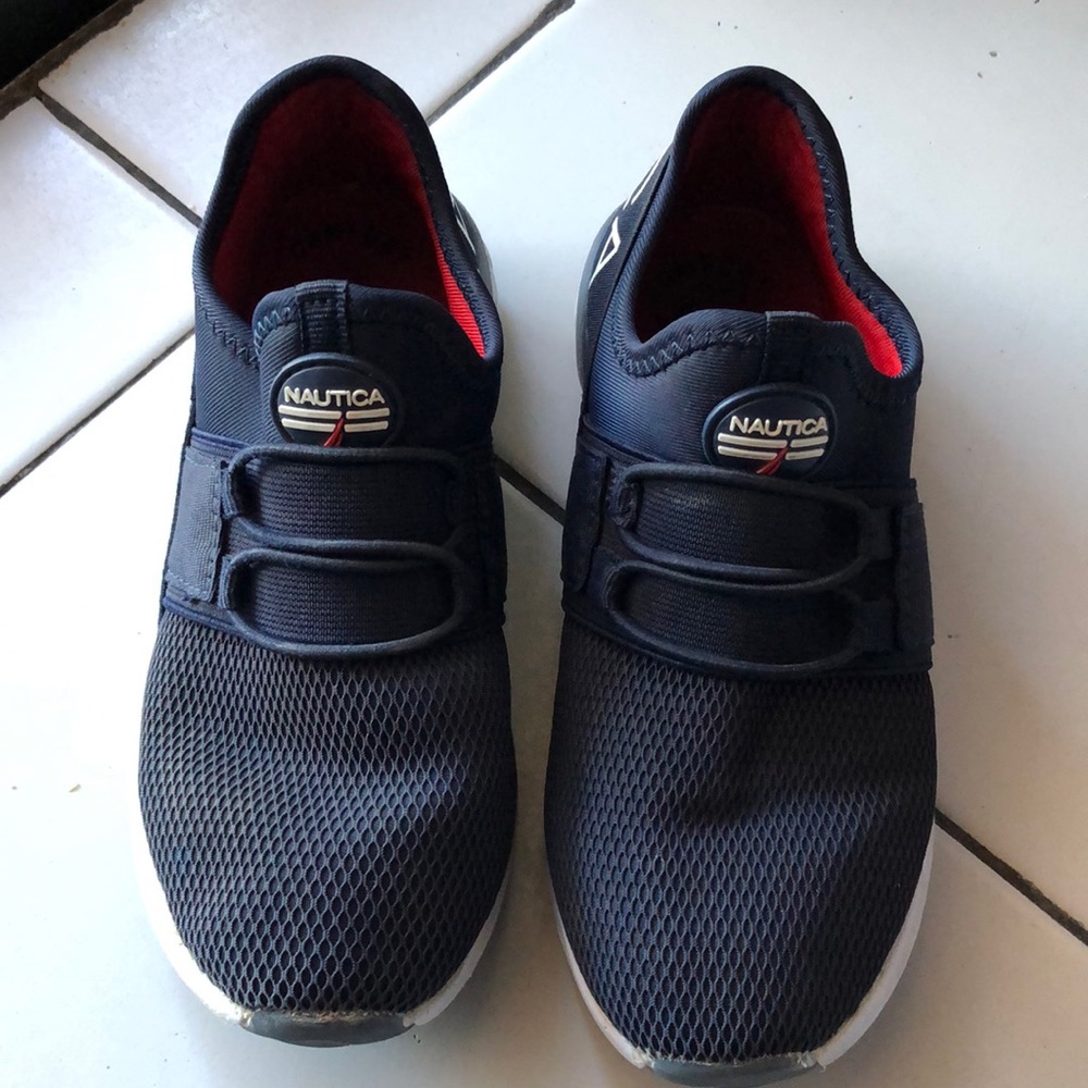 Nautica blue shoes size 1. Please check pics for imperfections.
